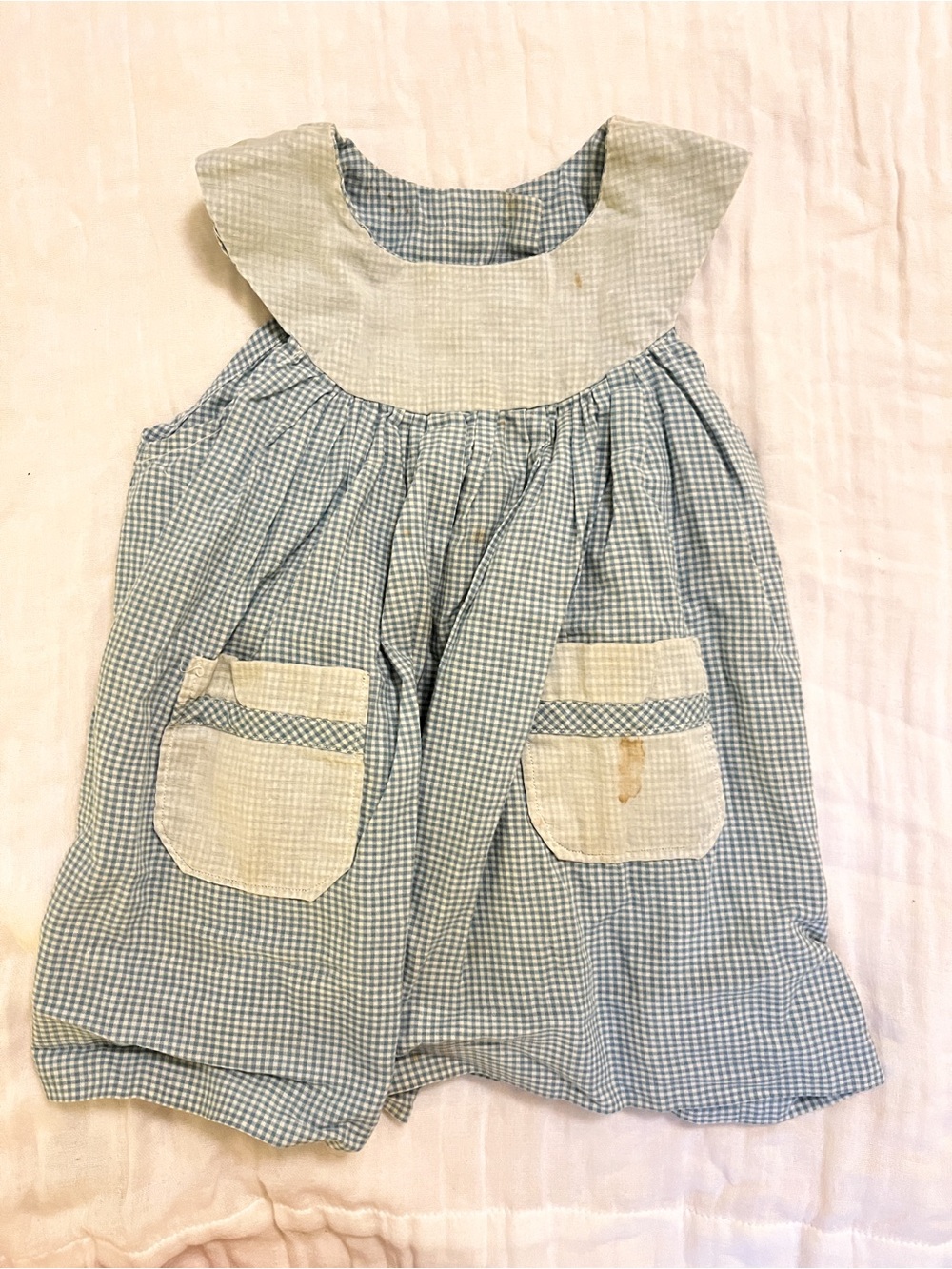 Vintage Sleeveless Gingham Dress